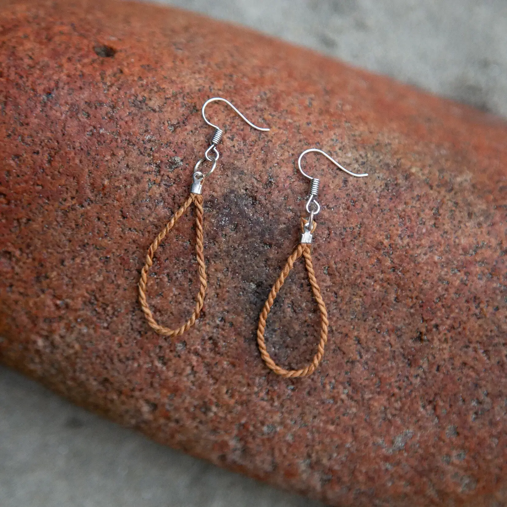 Elizabeth George earrings cedar rope