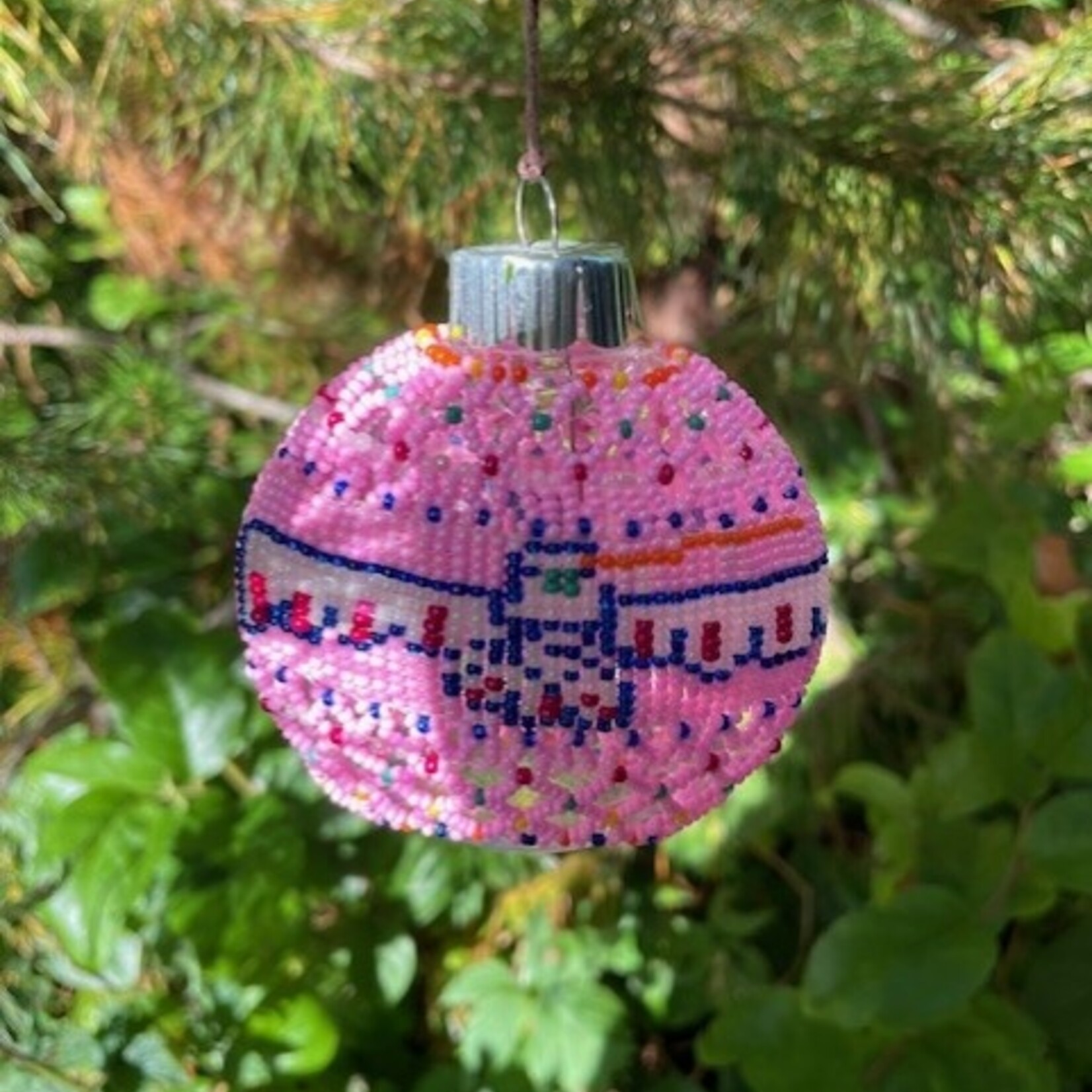 Elizabeth George medium beaded holiday ornament