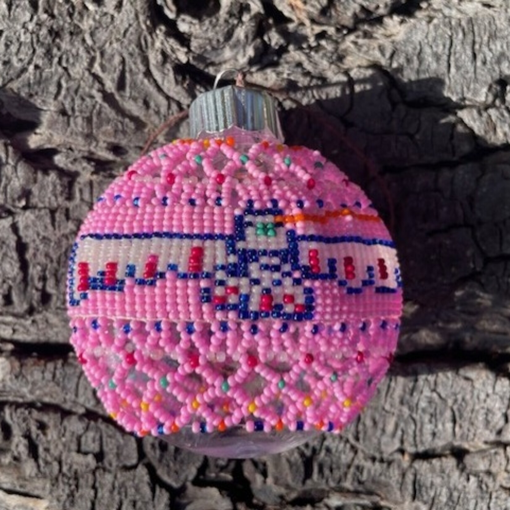 Elizabeth George medium beaded holiday ornament