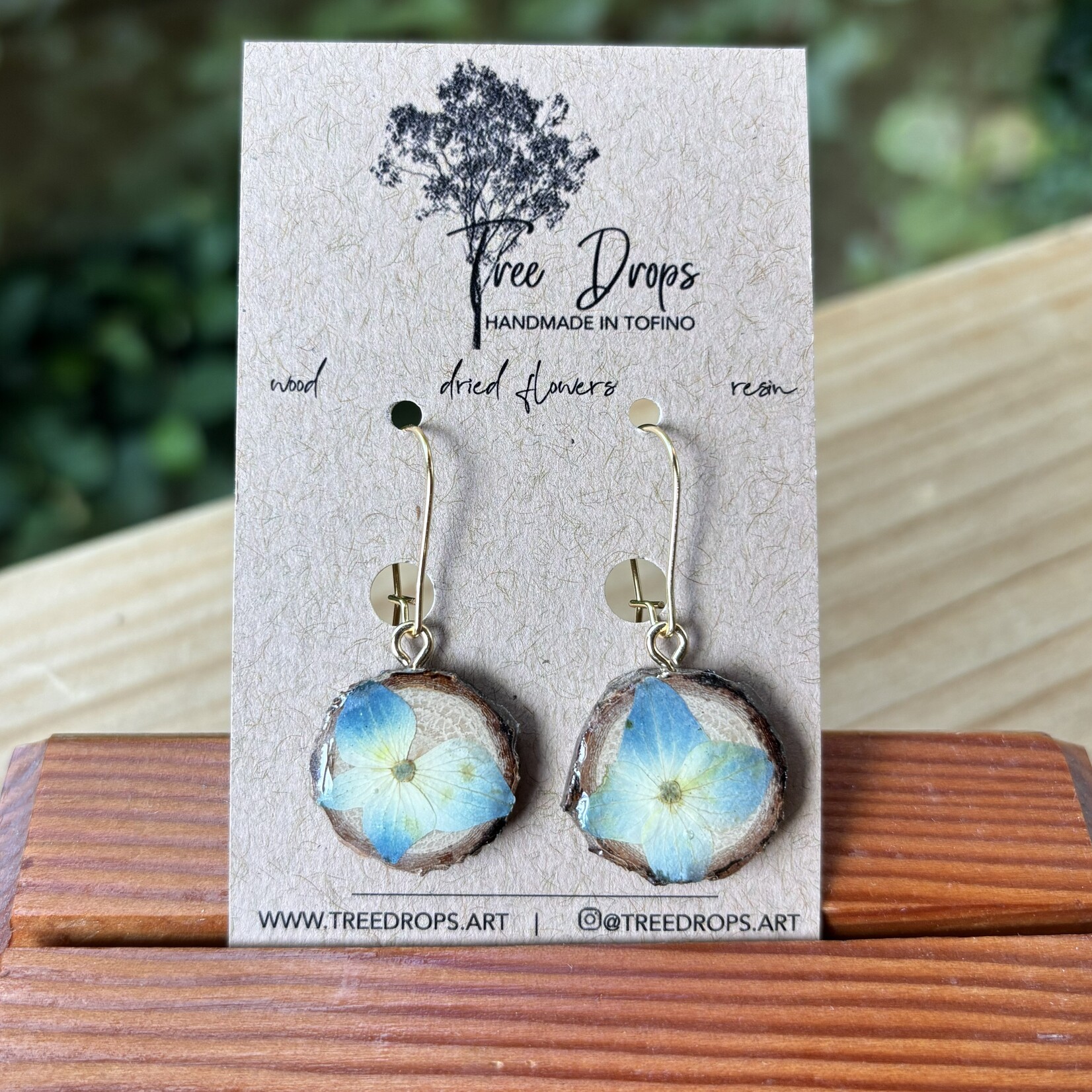 Tree Drops Dried flower earrings #1