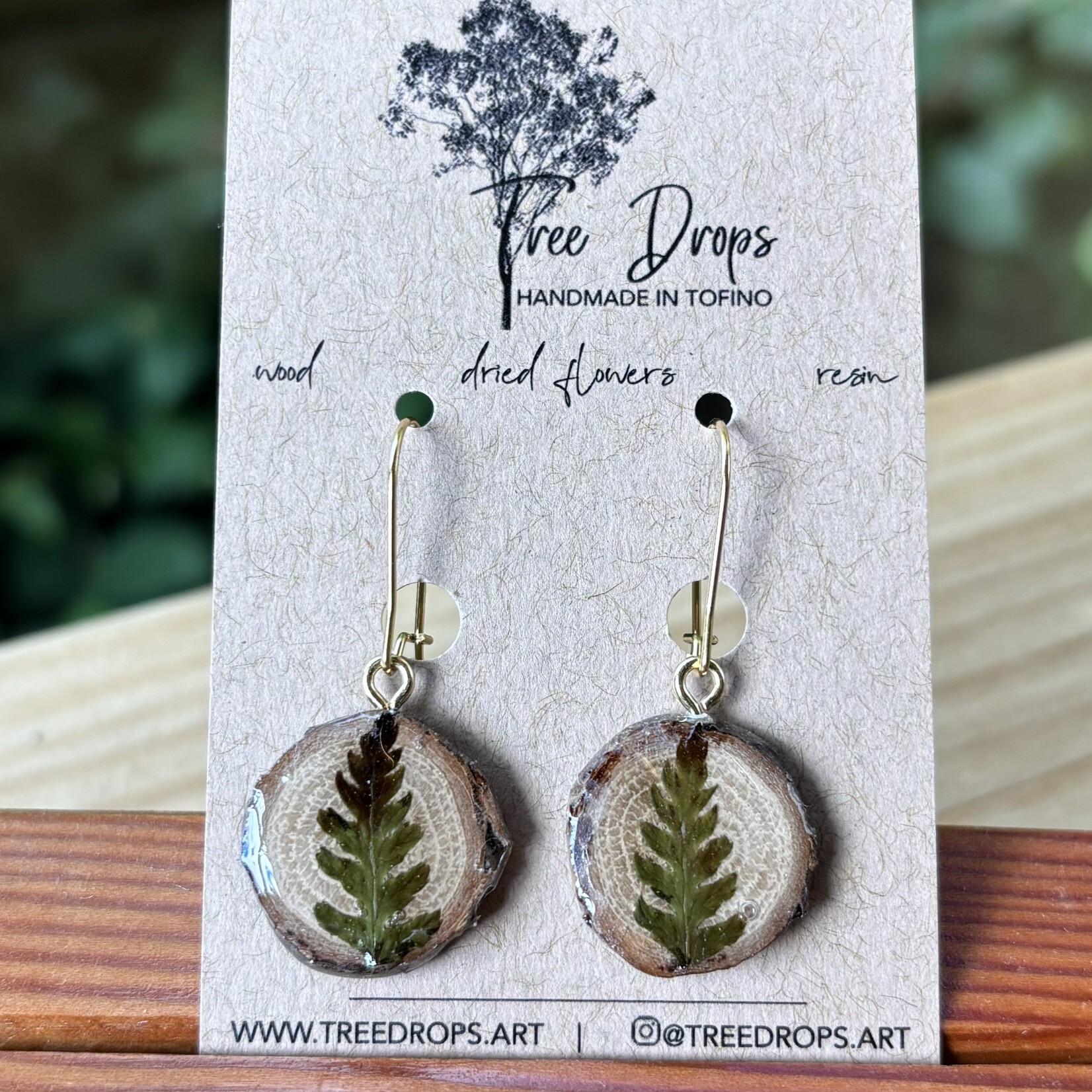 Tree Drops Dried flower earrings #2