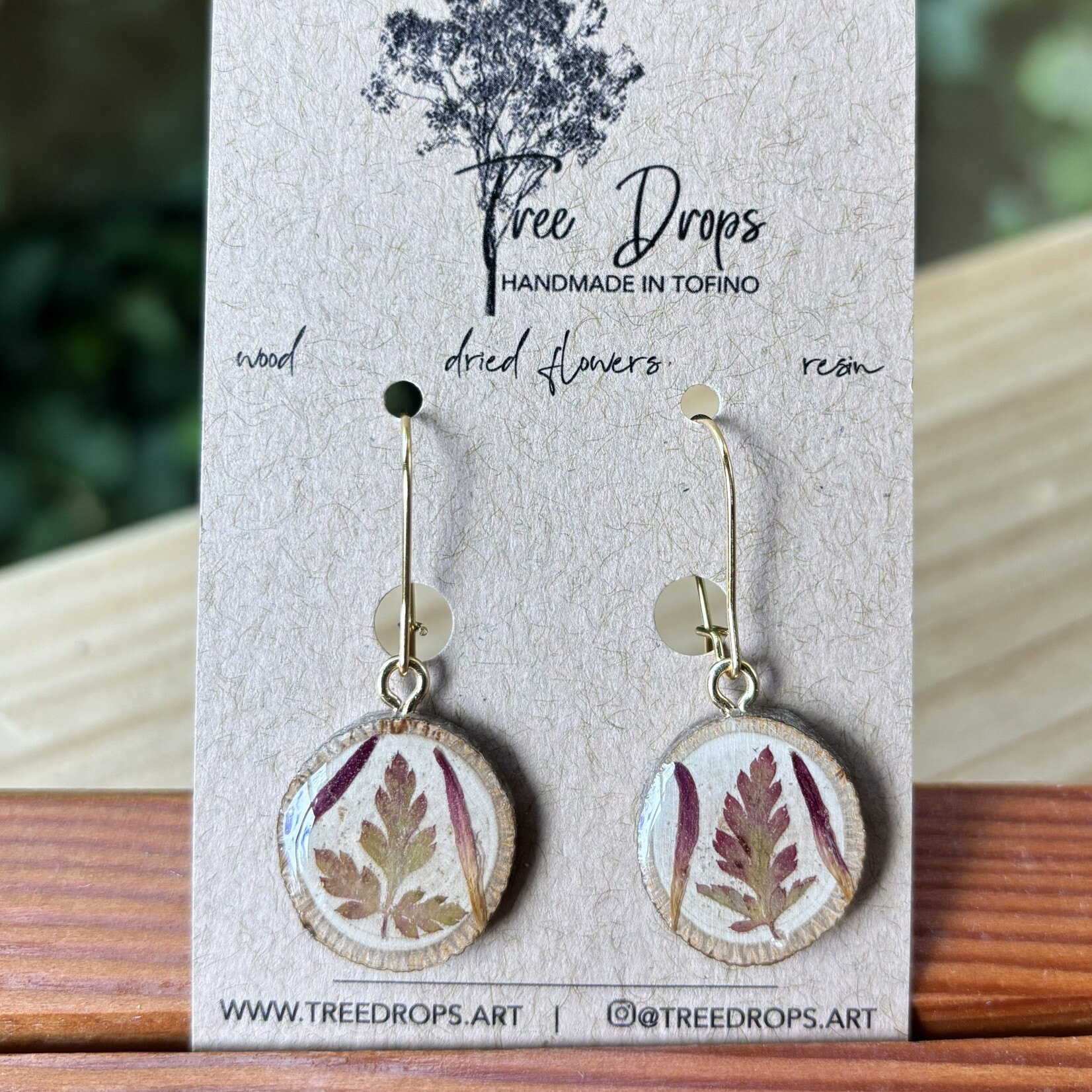 Tree Drops Dried flower earrings #4
