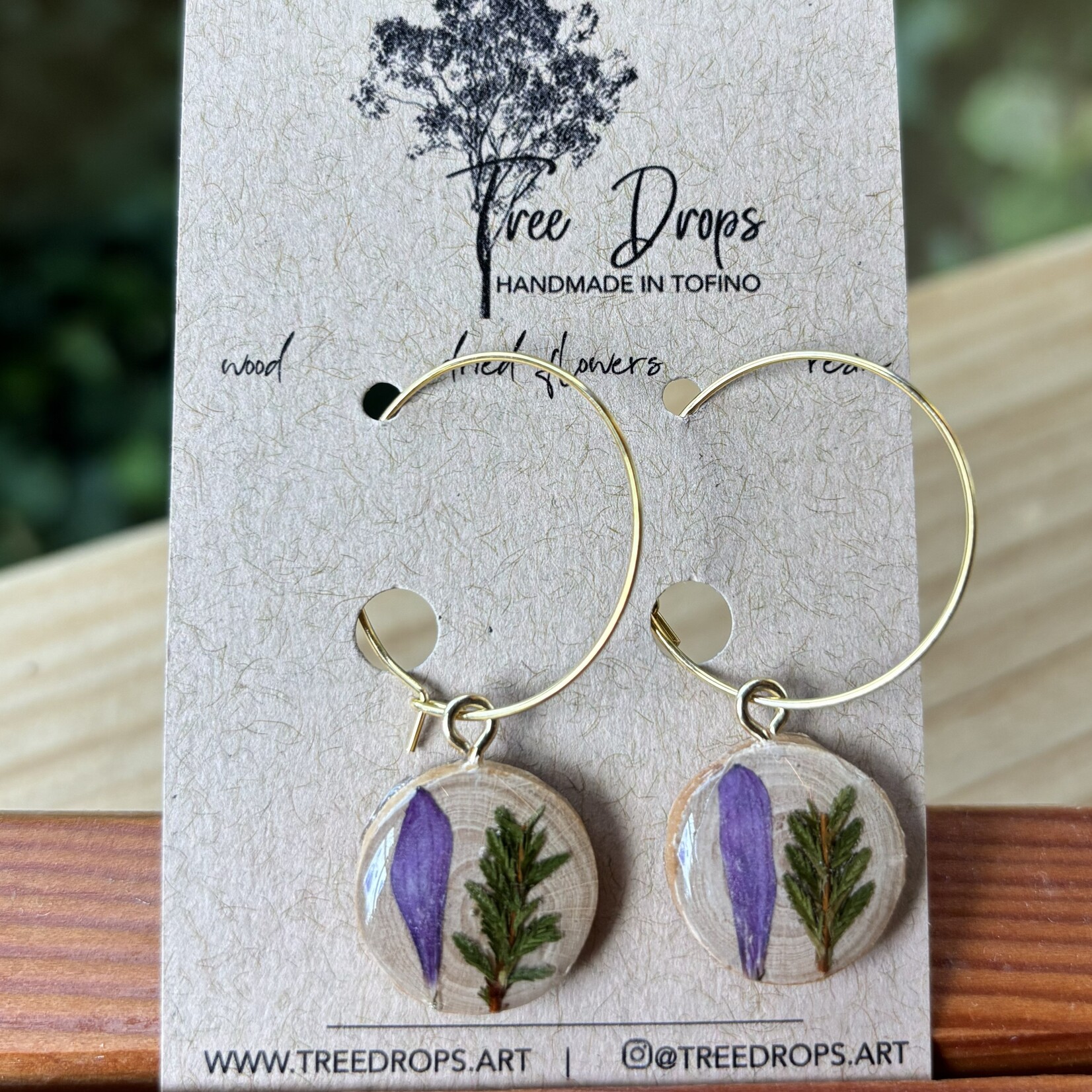 Tree Drops Dried flower earrings #6