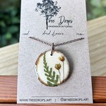 Tree Drops Dried flower pendant #2