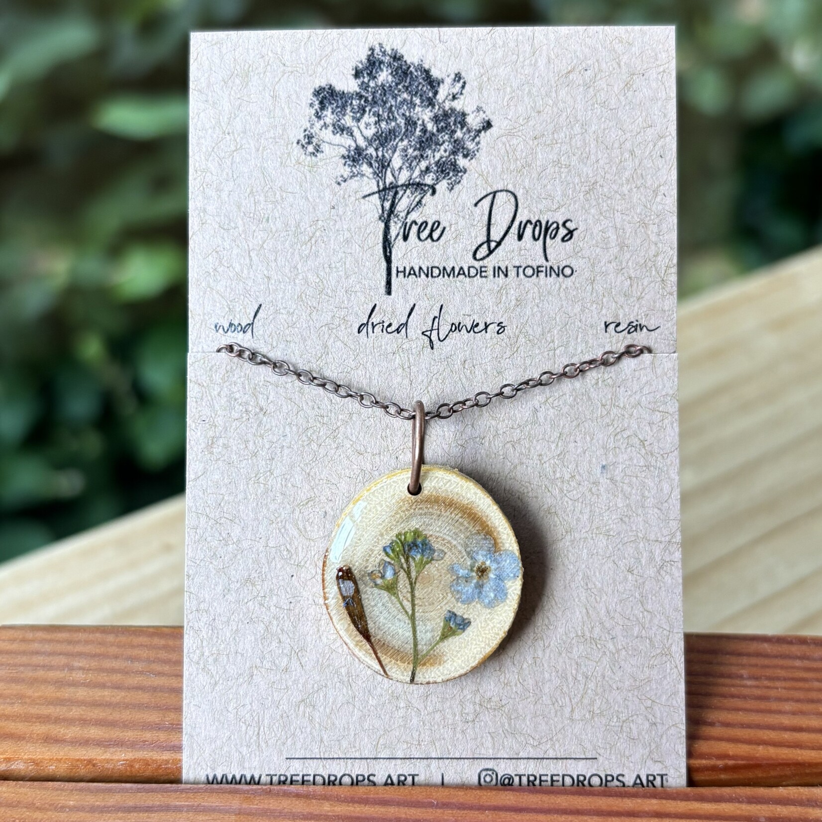 Tree Drops Dried flower pendant #4