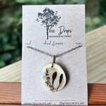 Tree Drops Dried flower pendant #5