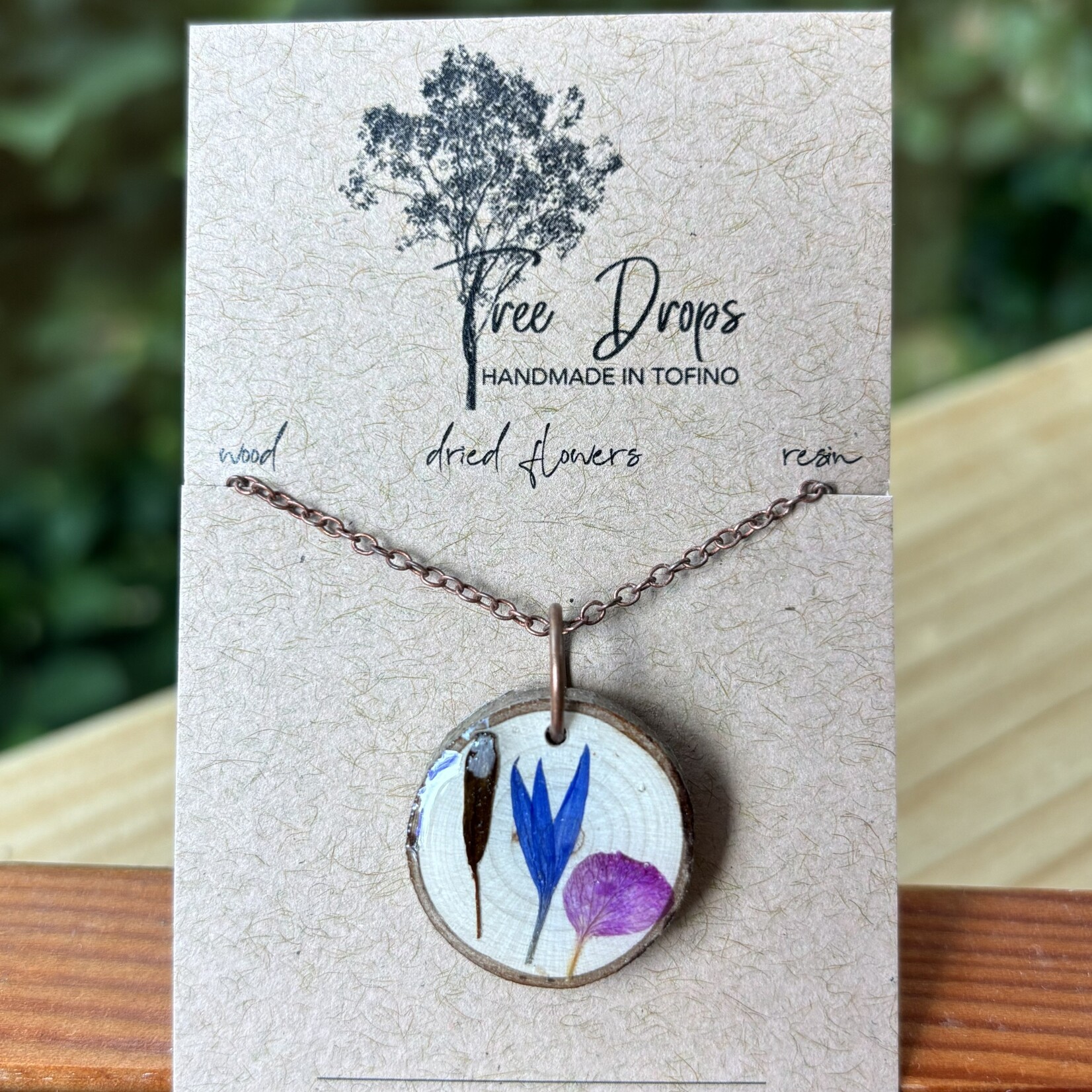 Tree Drops Dried flower pendant #6