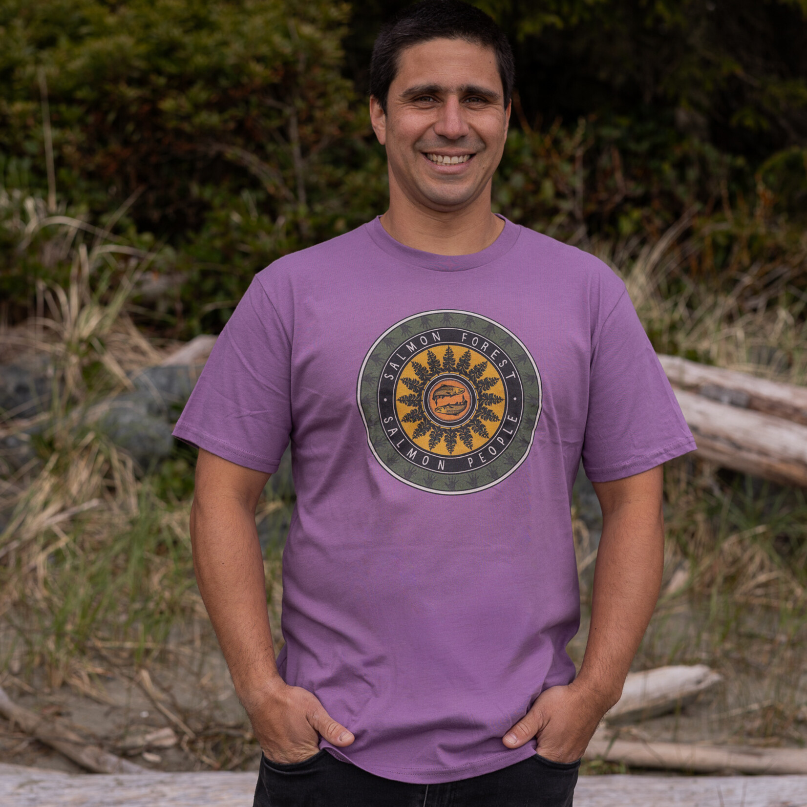 Clayoquot Action Clayoquot Action Salmon People T-shirt Purple Large