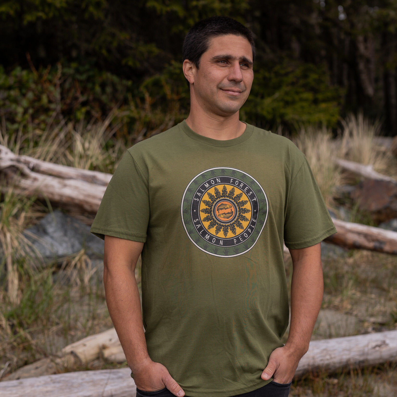 Clayoquot Action Clayoquot Action Salmon People T-shirt Green Large