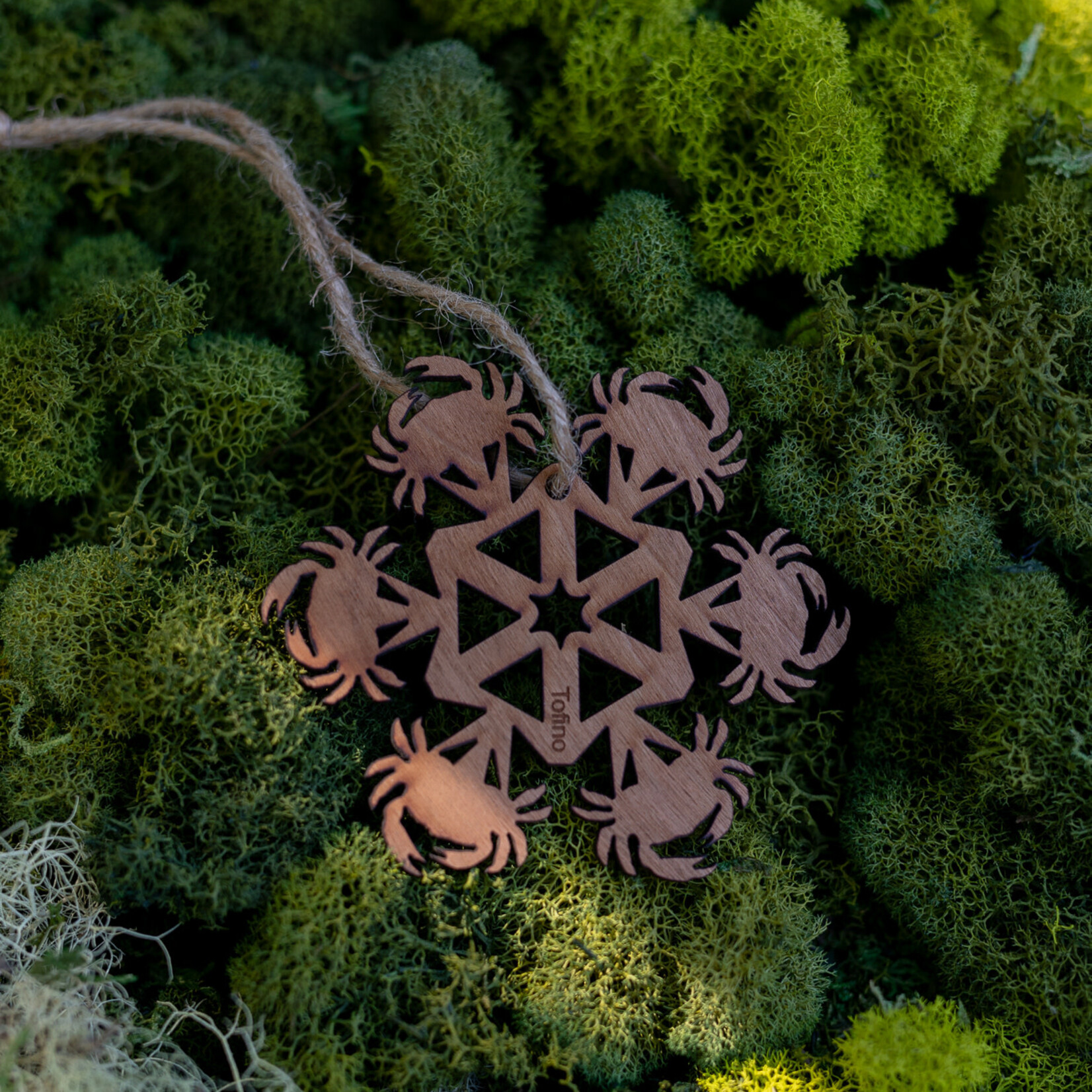 Tuff Town Toys Wood ornament crab snowflake