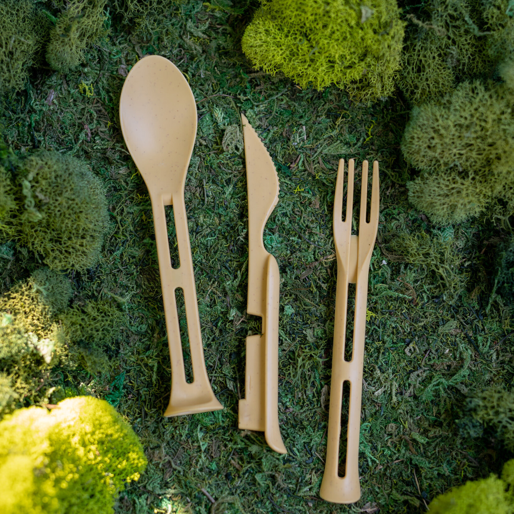 Tourism Tofino 3 piece portable cutlery set yellow