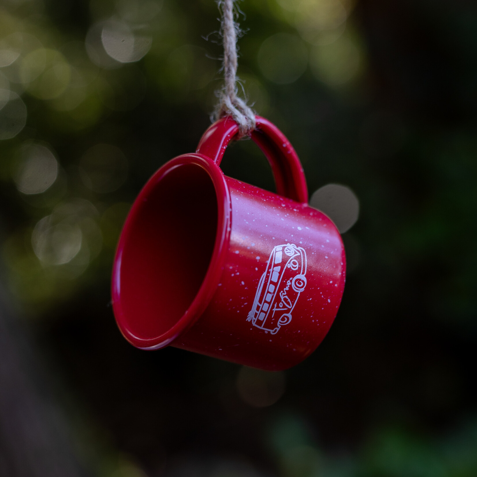 Tourism Tofino red enamel mug ornament