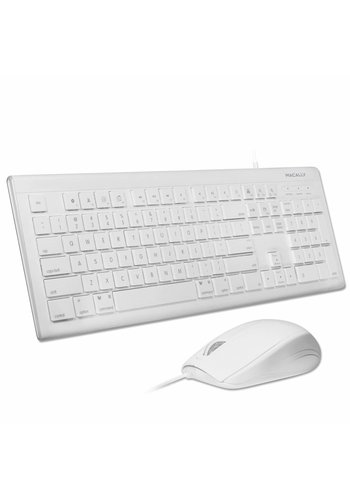 Macally Mac Keyboard and Mouse Combo - Wired 