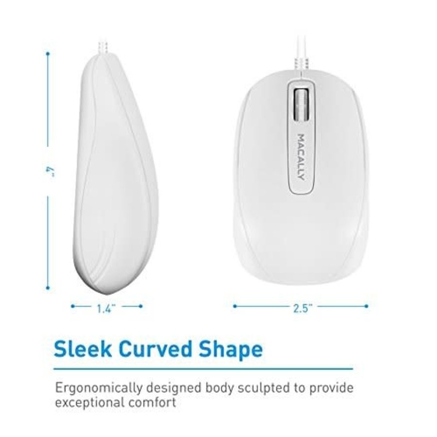 Macally Mac Keyboard and Mouse Combo - Wired