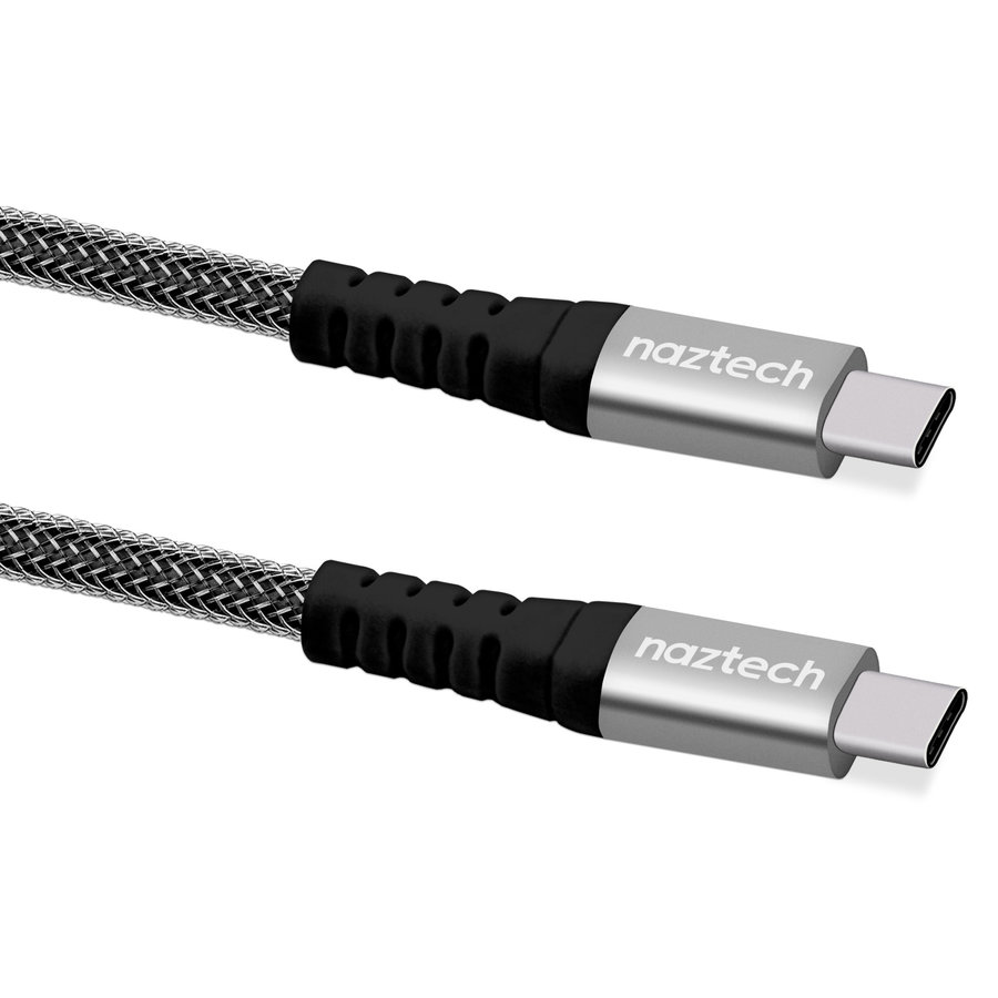 USB-C to USB-C Durable Braided 4ft. Charge & Sync Cable-Black