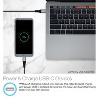USB-C to USB-C Durable Braided 4ft. Charge & Sync Cable-Black