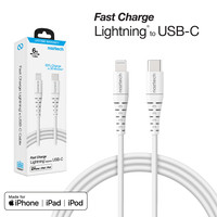 Fast Charge MFi Lightning to USB-C Cable 6ft-White