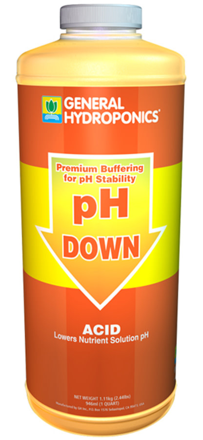 GH pH Down Liquid Quart (12/Cs) - Aquarius Hydroponics