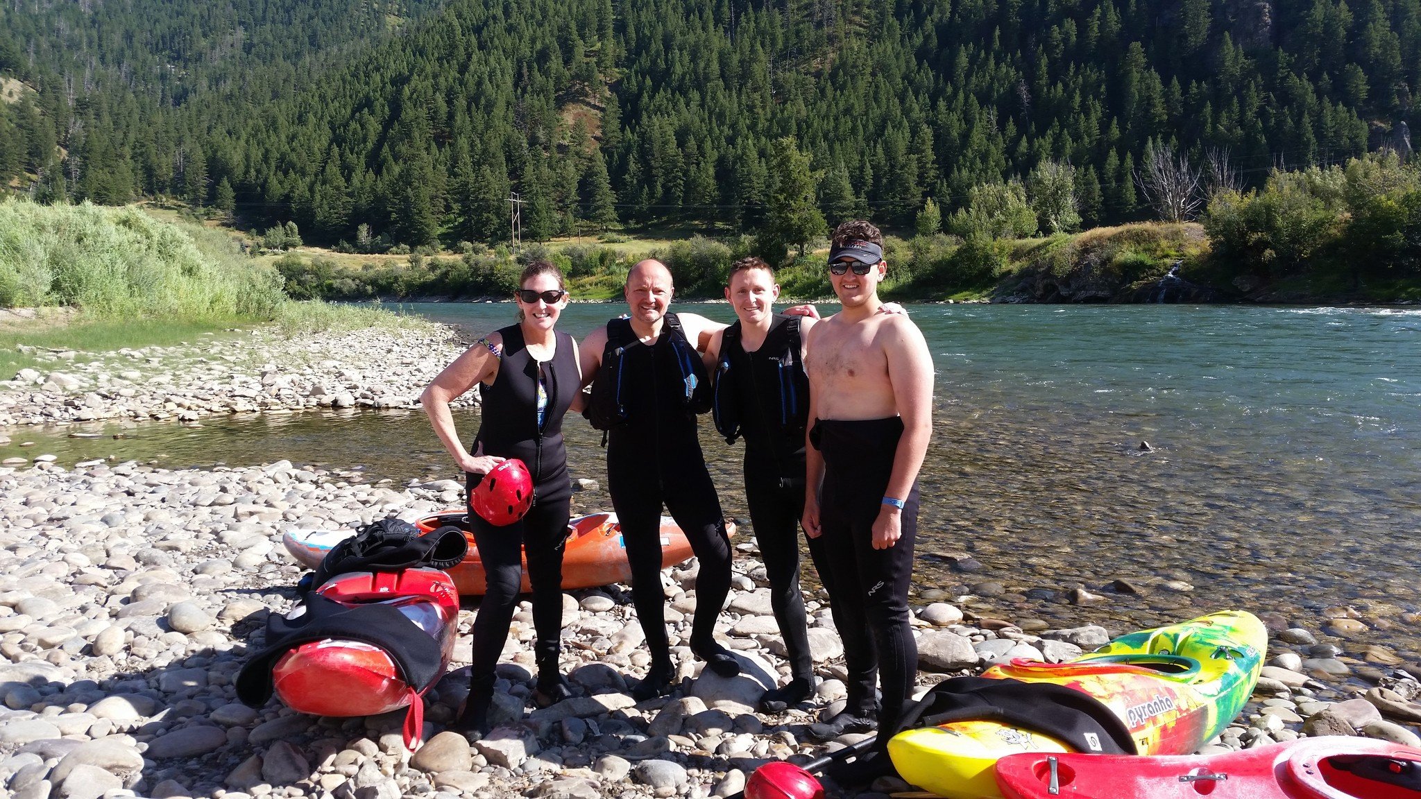 kayaking group photo