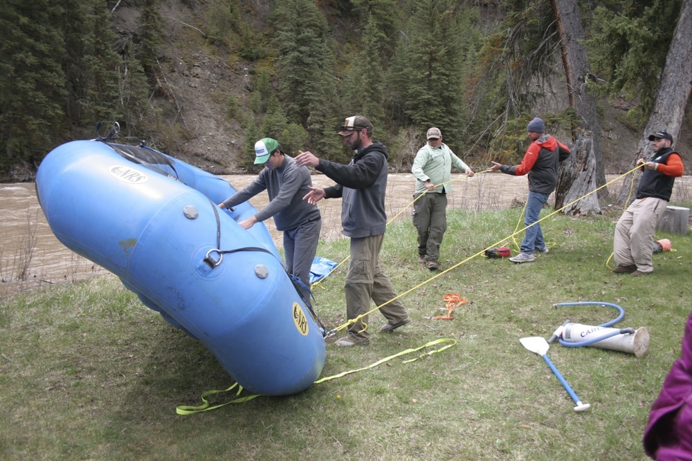 Classroom session with a raft