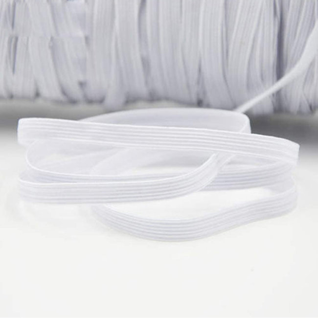 1/4” COTTON WRAPPED ELASTIC 1=1m  - WHITE