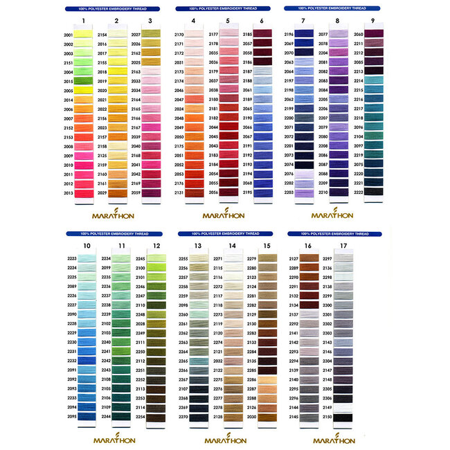 Colour 2116 Off White - 5000mtr POLY EMBROIDERY THREAD  Off White (Varies from Colour Card)