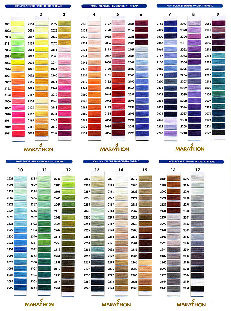 Download MARATHON Colour 2246 - 5000mtr POLY EMBROIDERY THREAD GREEN - Stitch by Stitch