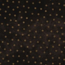 Maywood Flannel Woolies Polkadots Brown on Black PER CM OR $20/m