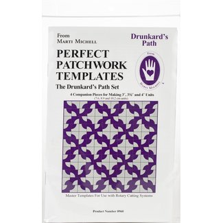 Marti Michell Perfect Patchwork templates, Drunkard's Path set (3"-4")