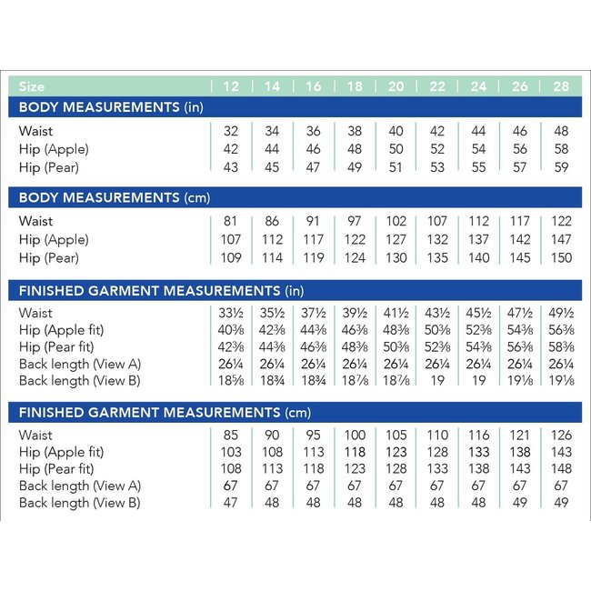 Ellis Skirt Pattern 12-28 (Apple & Pear Fit)