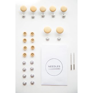 Closet Core Patterns Jeans, Button Fly Hardware Kit - Gold / Nickle / Brass