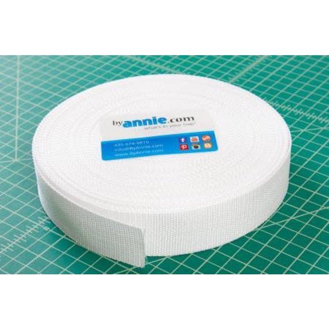 Strapping - 1.5" wide, white per meter