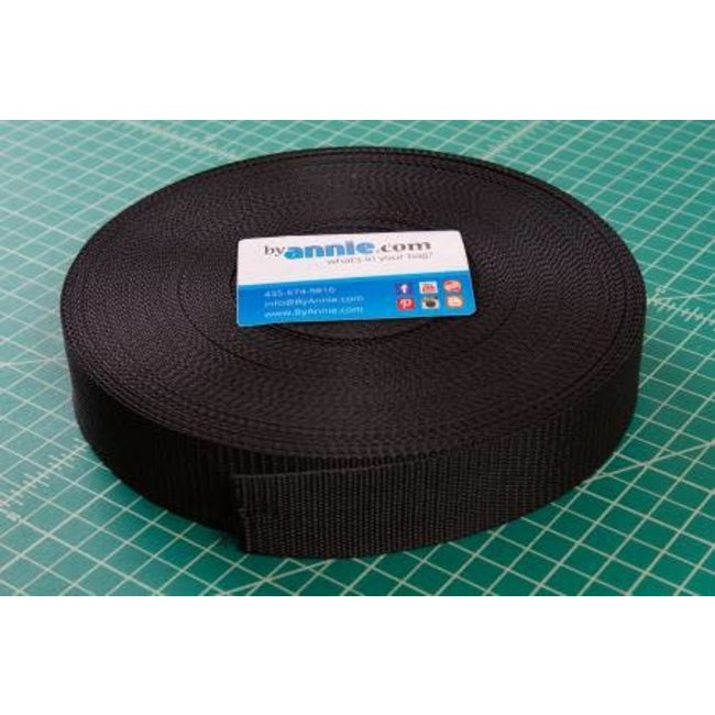 Strapping - 1.0" wide, black per meter