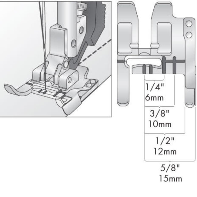 Pfaff Seam Guide Foot w/IDT (group B,C,D,E,F,G,J,K,L)