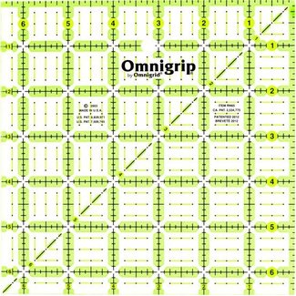 Omnigrip RULER, OMNIGRIP NON-SLIP  6 1/2" SQUARE