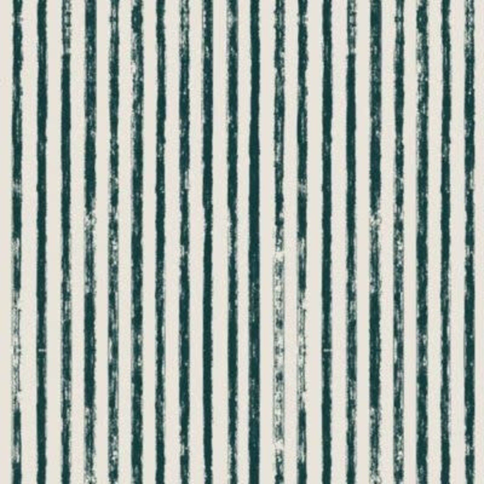 Dashwood Midnight Garden, Stripes on White LINEN/COTTON