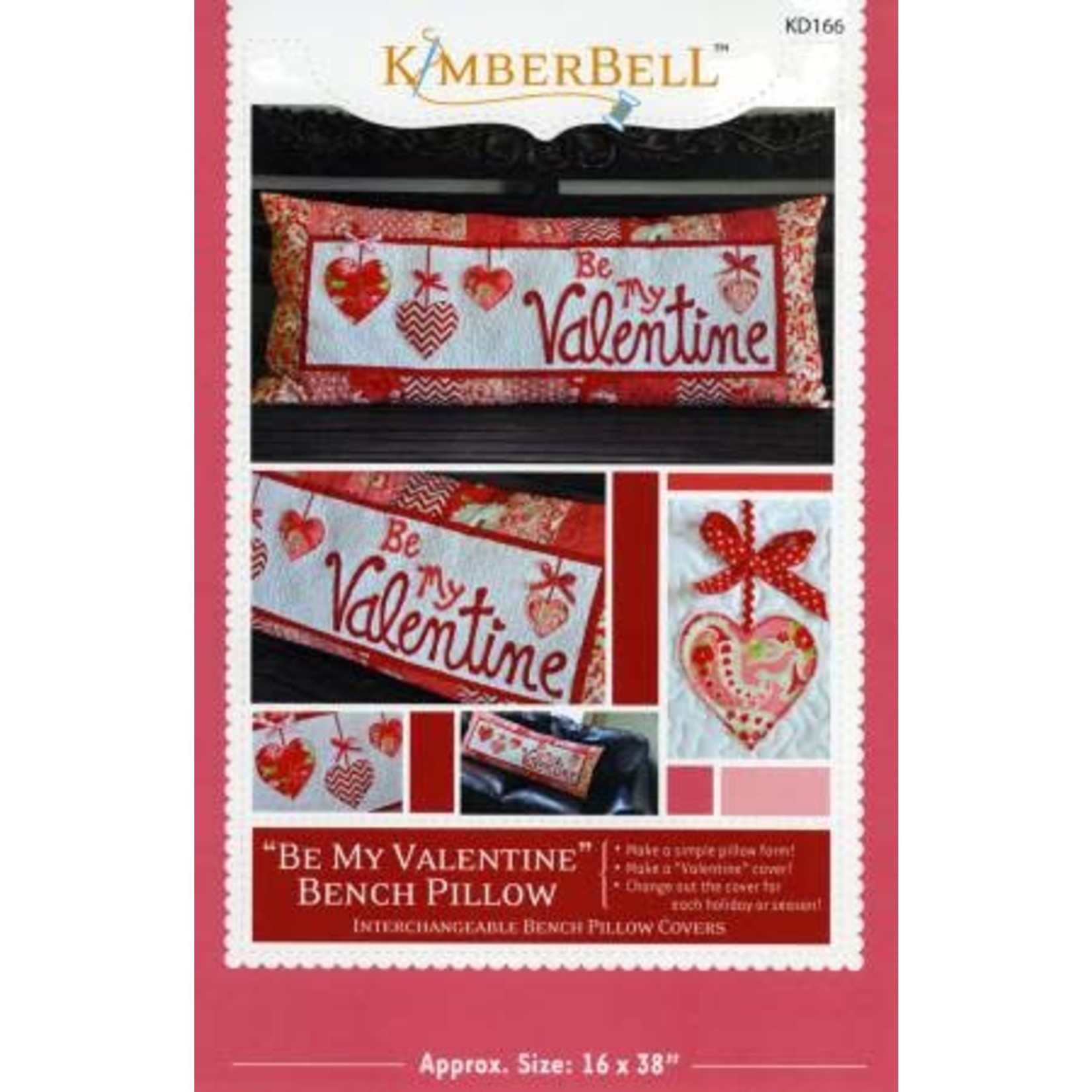Kimberbell Designs Be My Valentine Bench Pillow Pattern (Sewing Version)
