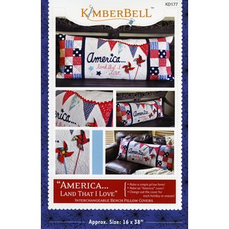 Kimberbell Designs America Land That I Love Bench Pillow Pattern (Sewing Version)