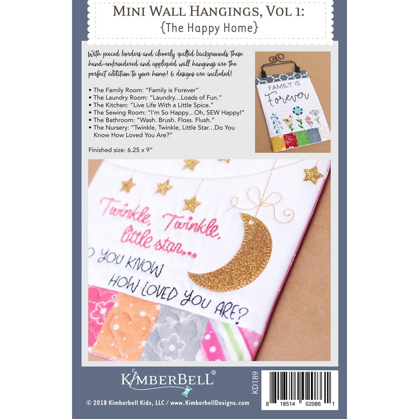 Kimberbell Designs Mini Wall Hangings, Happy Home (Sewing Version)