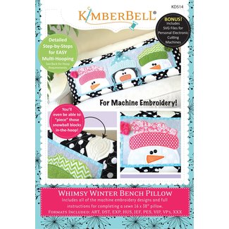 Kimberbell Designs Whimsy Winter Bench Pillow Embroidery Designs CD NO LONGER AVAILABLE