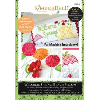 Kimberbell Designs Welcome Spring Bench Pillow Embroidery Designs CD