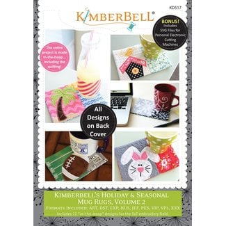 Kimberbell Designs Kimberbell Holiday and Seasonal Mug Rugs Volume 2 Embroidery Designs CD