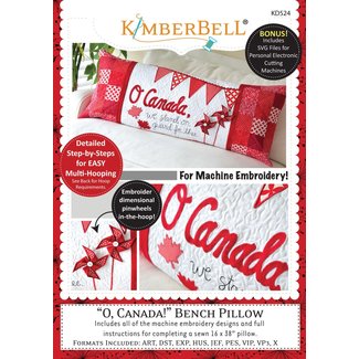 Kimberbell Designs O, Canada! Bench Pillow Machine Embroidery CD