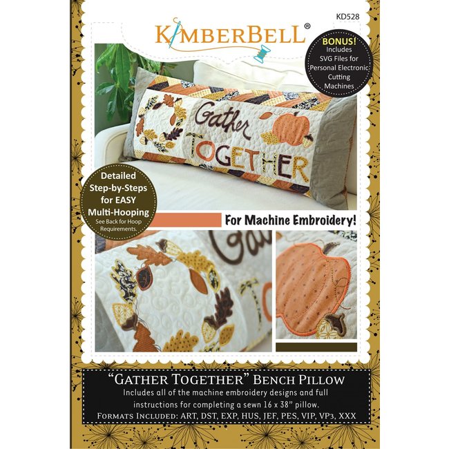 Gather Together - Bench Pillow Machine Embroidery CD
