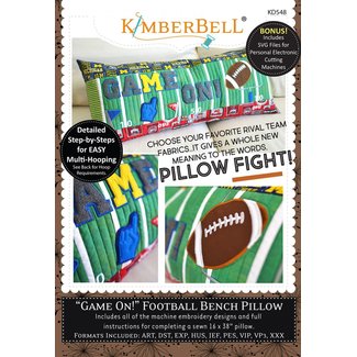 Kimberbell Designs Game On! Football Bench Pillow Embroidery CD
