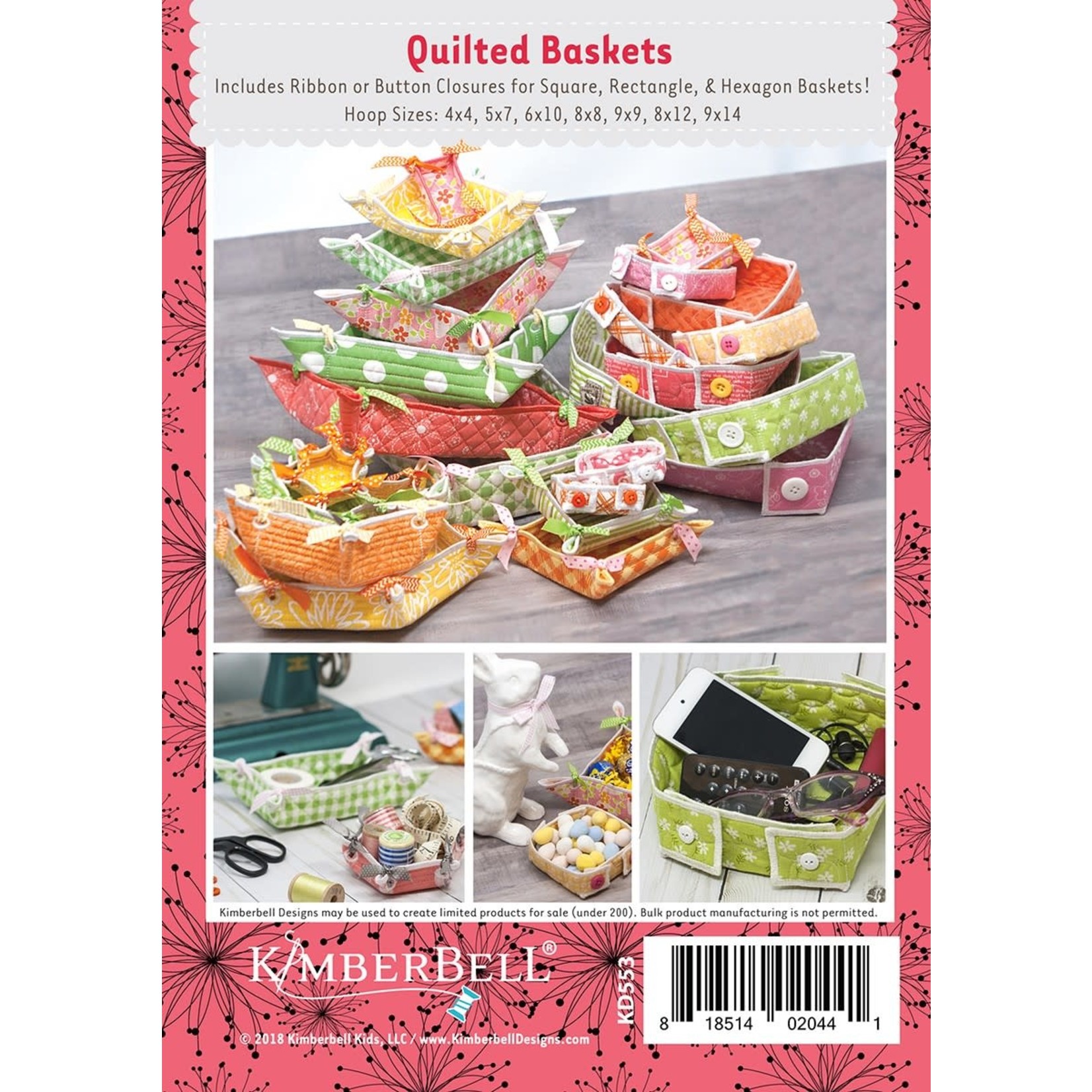 Kimberbell Designs Quilted Baskets Machine Embroidery CD