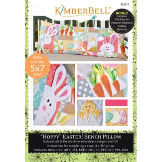 Kimberbell Designs Hoppy Easter Bench Pillow (Machine Embroidery)