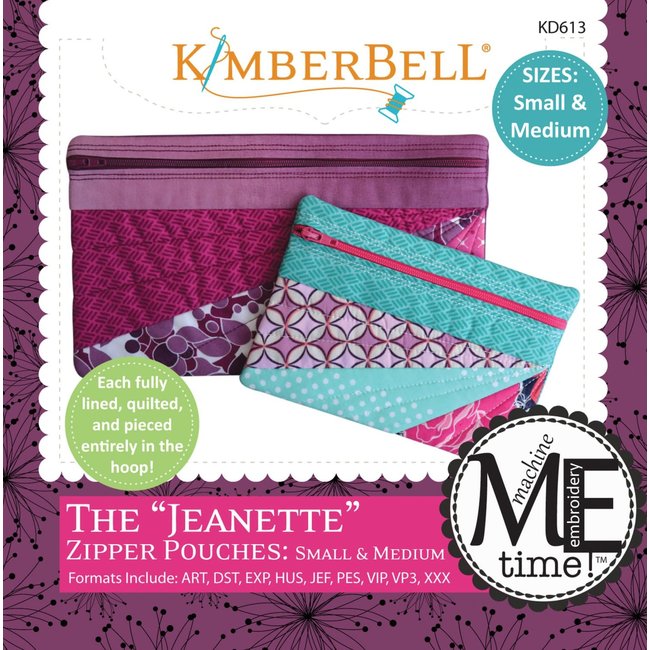 ME Time: The Jeanette Zipper Pouch: Small & Medium Embroidery CD (Retired)
