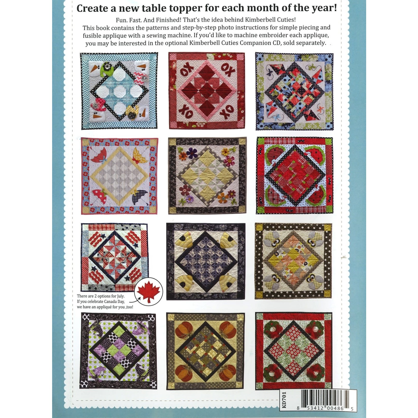 Kimberbell Designs Kimberbell Cuties: 12 Seasonal Table Toppers Pattern Book