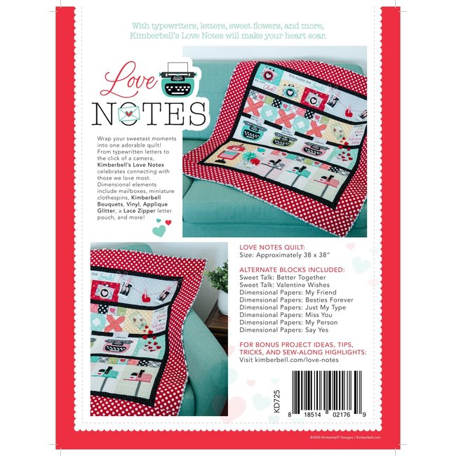 Love Notes (Sewing Version) Pattern, Discontinued, While Supplies Last